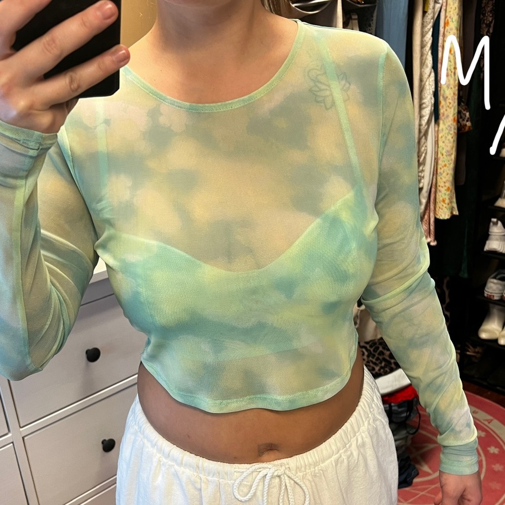 Mesh top and matching bra